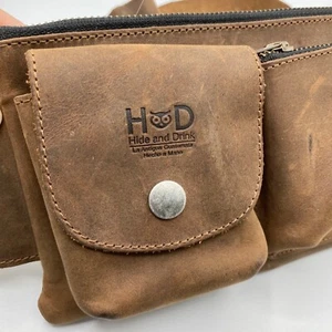 Borsa a tracolla in pelle fatta a mano Hide & Drink con tracolla regolabile - Foto 1 di 6