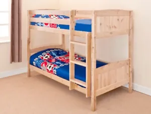 2FT6 SHORTY NATURAL PINE CLASSIC BUNK BED MEMORY FOAM SPRUNG FLEX MATTRESS - Picture 1 of 3