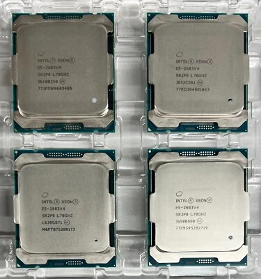 LOT OF 40x SR2P0 INTEL XEON E5-2603V4 1.70GHZ 6-CORE/15MB 85W CPU PROCESSOR - Image 1 of 2