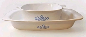 Juego de 2 asas de cazuela tostadora CorningWare Blue Cornflower P-21 y P-2 1/2-B - Imagen 1 de 12