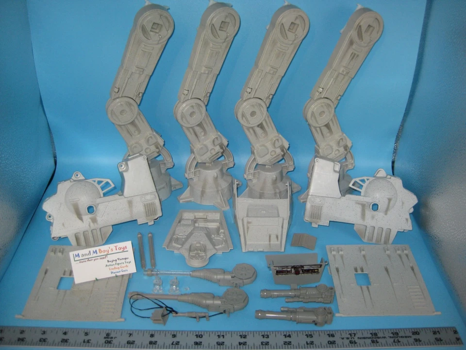 1997 Hasbro Star Wars POTF POTF2 AT-AT Parts:Chin Gun,Door,Canopy,Missile,Shield - Image 1 of 1