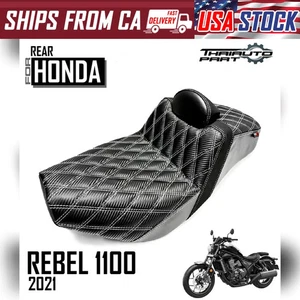 Cushion Replacement Black Seat Pad White Line For Honda REBEL CMX 1100 2021-2024 - Bild 1 von 12