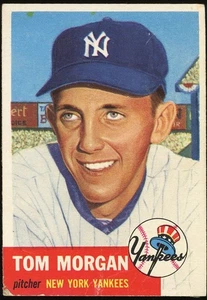 1953 Topps #132 Tom Morgan New York Yankees Vintage Originale G VG - Foto 1 di 2