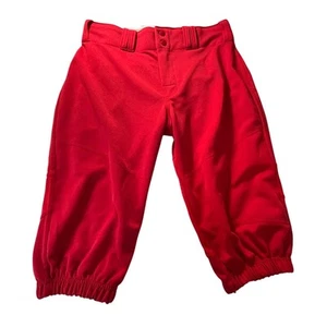 Alleson Athletic Youth XL Red Baseball Pants Elastic Cuff Excellent Condition - Picture 1 of 10