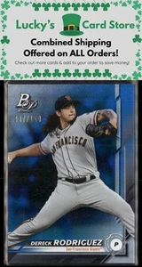 2019 Bowman Platinum #43 Dereck Rodriguez Blue #/150 - Picture 1 of 2