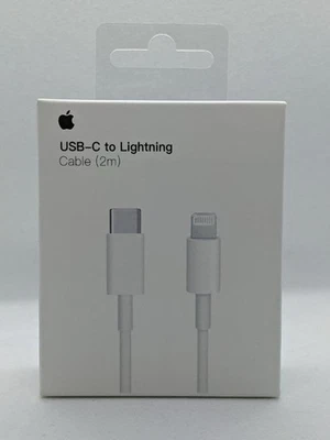 Genuine Apple MKQ42ZM/A USB-C to Lightning 2m/6ft Charging Cable - White - Image 1 of 3