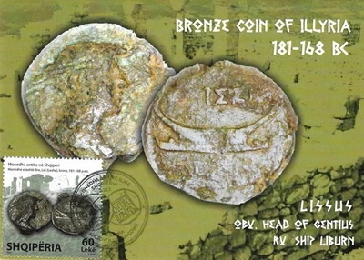 ALBANIA 2024 - CARTE MAXIMUM POSTCARD - COIN OF ILLYRIA - Image 1 of 2
