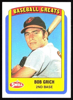 1990 Swell Baseball Greats #58 Bob Grich - Image 1 of 2