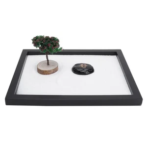 Zen Garden Kit Mini Meditation Japanese Sand Tray Tabletop Decoration TDW - Picture 1 of 12