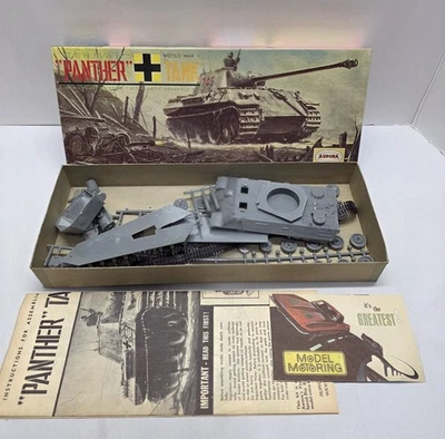 Aurora German Panther Tank 302-130 1/4” Model Kit 1963  - Image 1 of 4