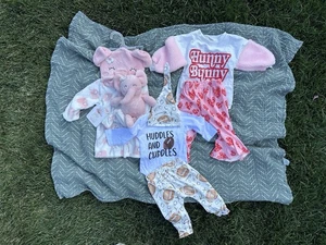 Babykleidung 8-teiliges Paket Mädchen Herbst/Winter 0-3 Monate Leggings Fußball Body - Bild 1 von 10