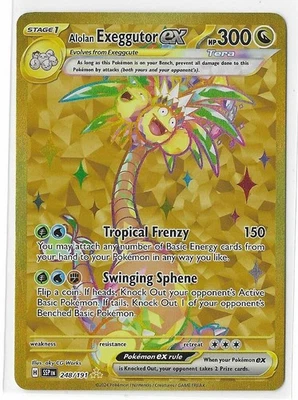 Alolan Exeggutor ex 248/191 Sv08: Surging Sparks Holo Full Art FA NM - Image 1 of 2