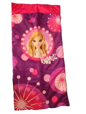 Vintage Y2k Bratz Dolls Sleeping Bag Pink Purple Kids 52"  - Imagem 1 de 4