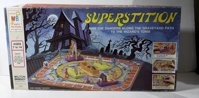 Vintage 1977 Milton Bradley Superstition Board Game Graveyard Halloween COMPLETE - Image 1 of 4
