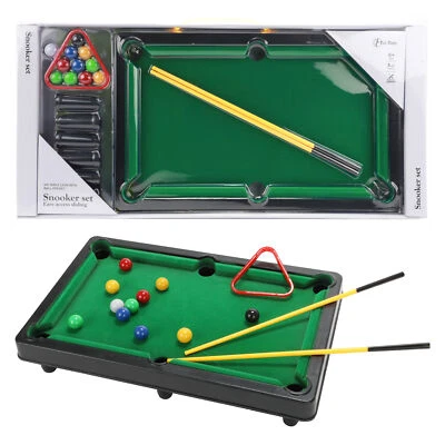 Toi-Toys - Mini Billardtisch Snooker Spiel mit Queues und Bällen Game Table - Bild 1 von 3
