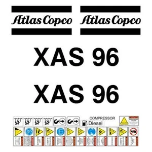 Atlas Copco XAS96 Decals - Repro Decal Sticker kit - Bild 1 von 1