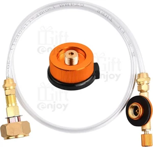Gastank Adapter Schlauch Set Gaskartusche Nachfülladapter für Campingkocher - Bild 1 von 9
