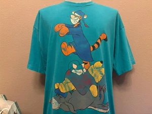 Camicia da notte vintage anni 90 Winnie the Pooh tigre e maialino maglietta XXL - Foto 1 di 4