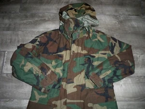 Camo Camouflage Vtg Cold Weather Golden MFG Mens Coat Jacket XS US Army USMC - Picture 1 of 8