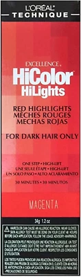 L'Oreal Excellence Hicolor, Red Magenta Highlights, 1.2 Ounce Size Name:34 G ... - image 1 of 4