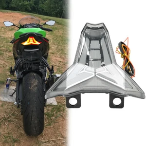 For Kawasaki Ninja ZX6R 2019-23 Integrated LED Rear Tail Light Brake Turn Signal - Foto 1 di 18