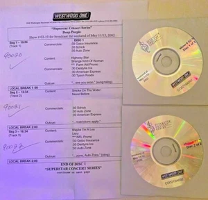 RADIO SHOW: 5/11/02 SUPERSTAR CONCERT LIVE: DEEP PURPLE w/10 PERFORMANCES, 2 CDs - Picture 1 of 2