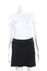 Yoana Baraschi Womens Black Cotton Button Embellished Mini Skirt Size 2