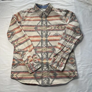 On the Byas Shirt Mens Button DownLarge Aztec Design Tribal Southwest - Picture 1 of 13