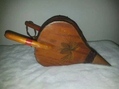 PIEZA DE ÉPOCA Finales 1800-1900 ANTIGUA MADERA FUELLE con marcas artísticas. Foto 1 de 3