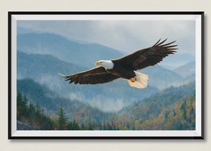 Eagle in Flight 3 DIY Chart Counted Cross Stitch Patterns Needleworks DMC Color - Picture 1 of 2