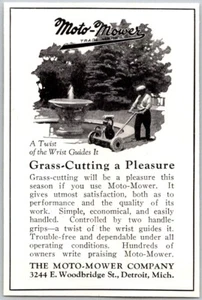 PRINT AD 1928 Moto-Mower Lawnmower Detroit Michigan SMALL 3 x 4 - Picture 1 of 3