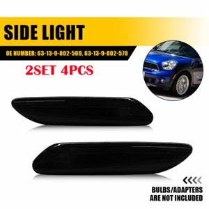 4X Side Marker Light Smoked Housing For 2011-16 MINI Cooper R60 R61 Countryman R - Picture 1 of 10