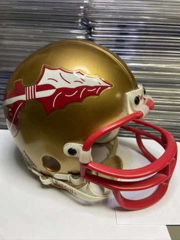 Riddell Florida State Seminoles Mini Helmet NCAA Spear Gold football Size 3 5/8 Cover