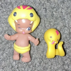 TWOZIES ZWEI WILDE SELTENE GELBE SCHLANGE SET BABY LOCKIG & HAUSTIERSPULE T1-057 FIGUREN! - Bild 1 von 3