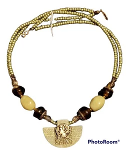 Collar de piedras preciosas artesanales Carol Kent Santa Cruz CA dios/diosa griega  - Imagen 1 de 8