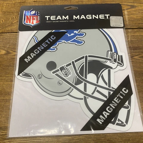 8 Inch Detroit Lions NFL Helmet Magnet Logo Fremont Die Car Truck Team Sport Cover