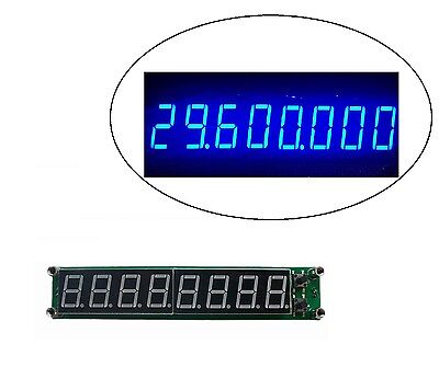 RF Signal Frequency Counter 0.1-60MHz 20MHz ~ 2.4GHz Cymometer Tester Blue 8 LED • 11.49£