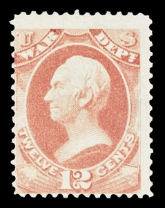 Scott O89 1873 12c War Department Official Unused Fine No Gum Cat $130 - Picture 1 of 1