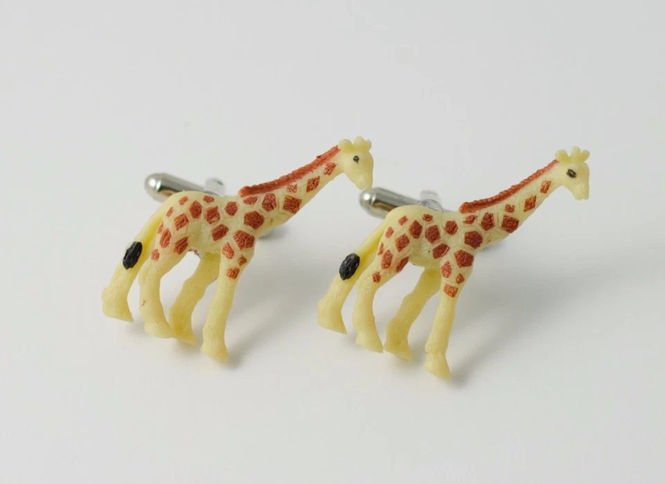 Abotoaduras girafa--natureza animal africano safári zoológico vida selvagem ameaçada de extinção  - Imagem 1 de 1