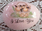 Russ Pink Easter Egg Trinket Ring Box I love you Chicks Bird Ceramic Berrie & Co