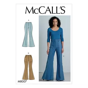McCalls Sewing Pattern M8007 - Trousers - Flare Trousers - Wide Flared Leg - Picture 1 of 8