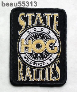 ⭐HARLEY OWNERS GROUP HOG 2003 100th WILDWOOD NEW JERSEY STATE RALLY PATCH - Bild 1 von 1