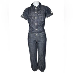 Mono vaquero Y2K Baby Phat talla 3 utilitario con botones para mujer Y2K - Imagen 1 de 10
