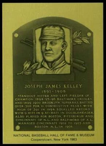 Joseph Kelley Rare 1981-89 Hall of Fame Plaque Metallic Card Baltimore - Picture 1 of 2