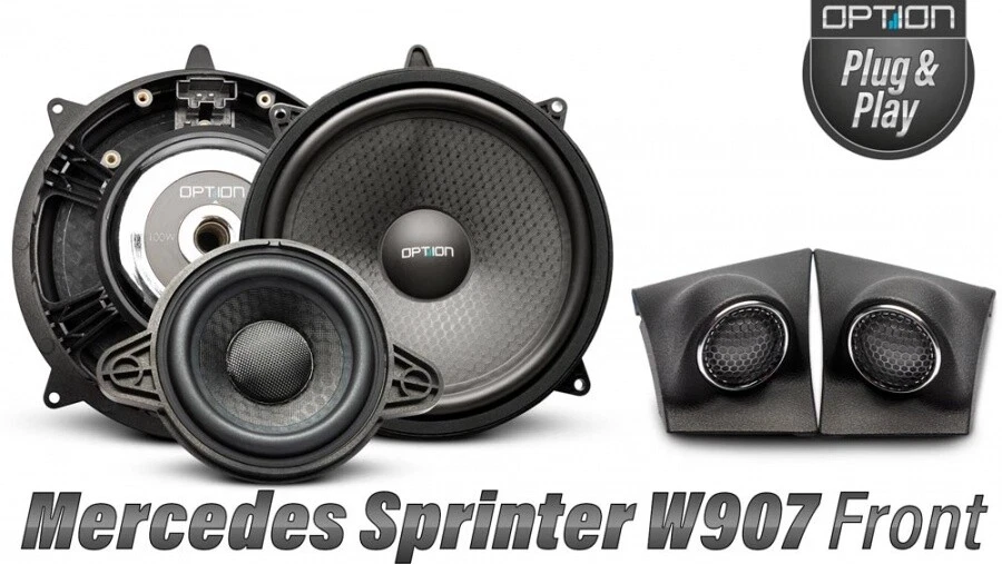 Mercedes Sprinter W907/W910 Lautsprecher-KIT 3-Wege System P&P Boxen Set Sprinte - Bild 1 von 4