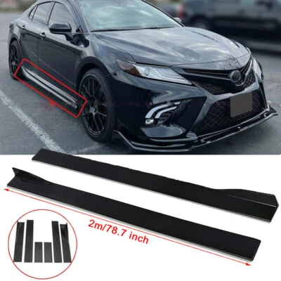 78.7'' Gloss Black Side Skirt Rocker Panel For Toyota Camry SE XSE Sport 2008-19 - Изображение 1 из 4