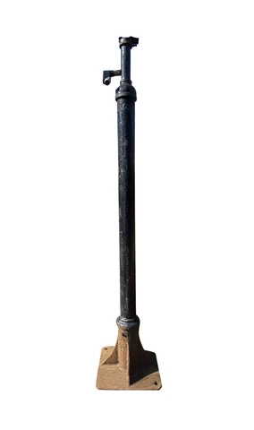 1940s Cast Iron Black 7 ft Lamp Post Cover