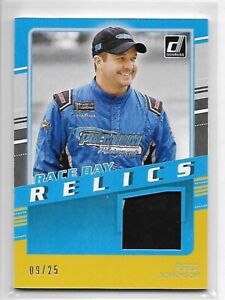 REED SORENSON 2021 DONRUSS RACE DAY RELICS HOLO GOLD RACE-USED SHEET METAL 09/25