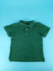 Carter's Boys Size 5T Uniform Collar Shirt Short Sleeves 1/4 Button Up Green - Picture 1 of 9