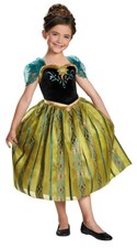 FROZEN ANNA CHILD CORONATION COSTUME DISNEY DISGUISE 7-8 DELUXE EVENT INC WIG
